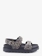 Tory Burch Women's Mono Perfect Monogram Fabric Sandals Blue