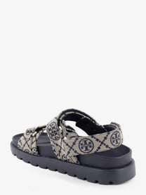 Tory Burch Women's Mono Perfect Monogram Fabric Sandals Blue