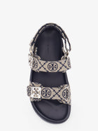 Tory Burch Women's Mono Perfect Monogram Fabric Sandals Blue, view 5
