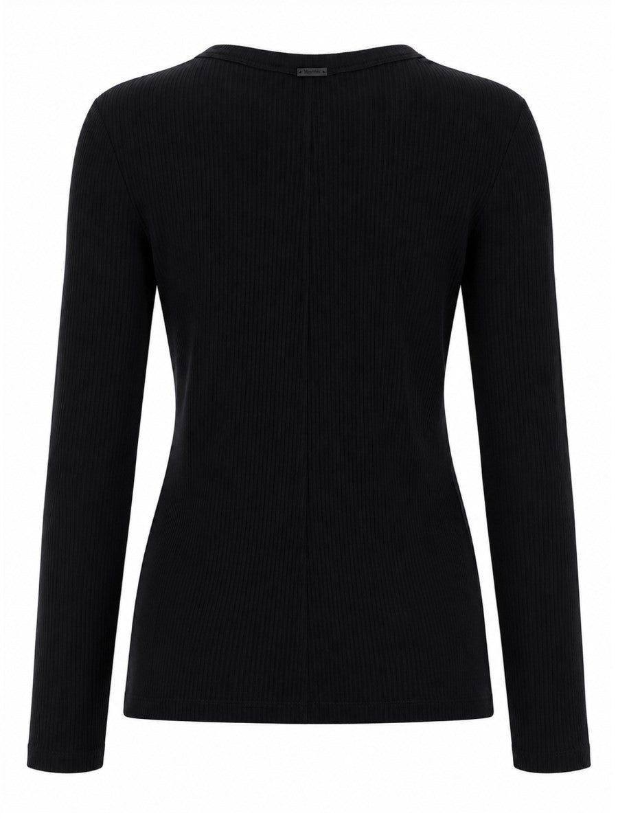 Max Mara Women's Shirt Maniche Lunghe in Jersey Black, view 2