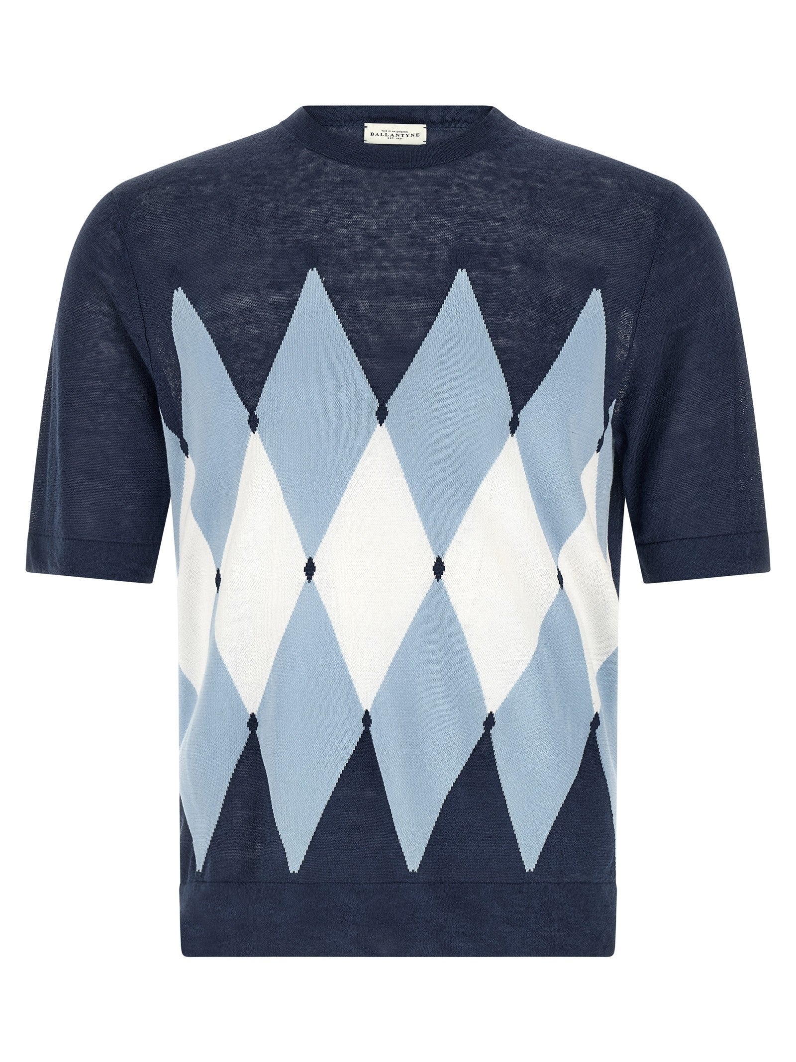Ballantyne Shirt Argyle Blue