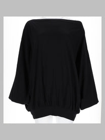 MM6 Maison Margiela Women's Shirt Asimmetrica Manica Lunga Black