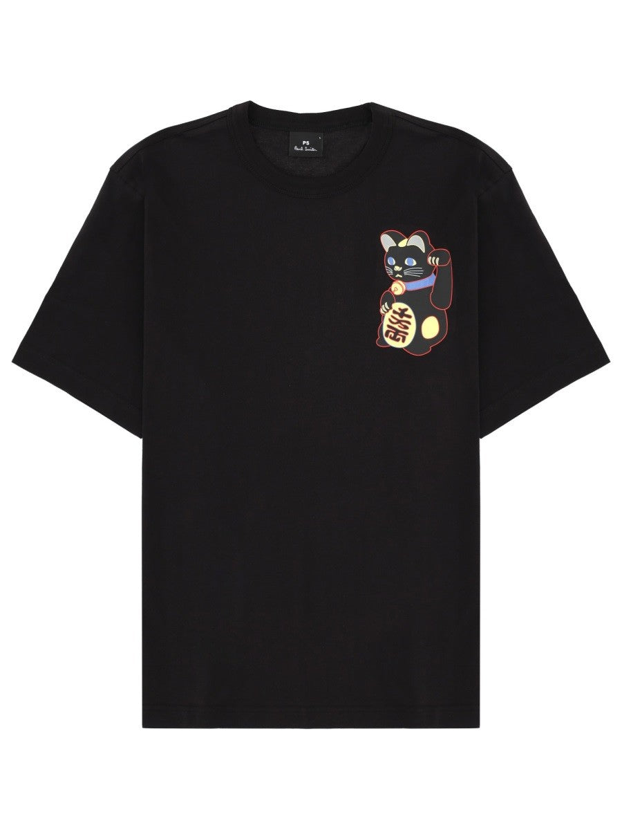 Ps By Paul Smith Men's Shirt Cat Black
