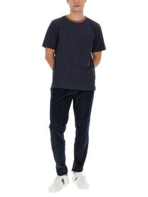 Paul Smith Men's Shirt Con Collo Stripes Blue