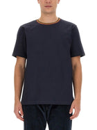 Paul Smith Men's Shirt with Collar Stripes Blue