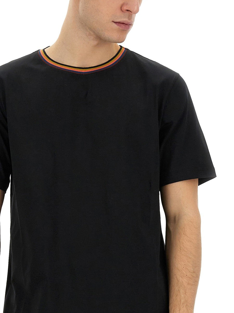 Paul Smith Men's Shirt Con Collo Stripes Black