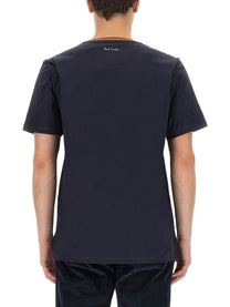 Paul Smith Men's Shirt Con Collo Stripes Blue
