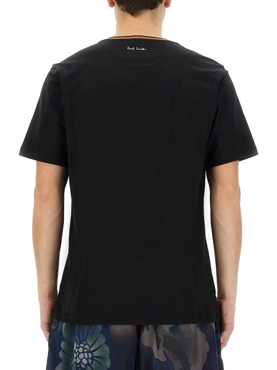 Paul Smith Men's Shirt Con Collo Stripes Black