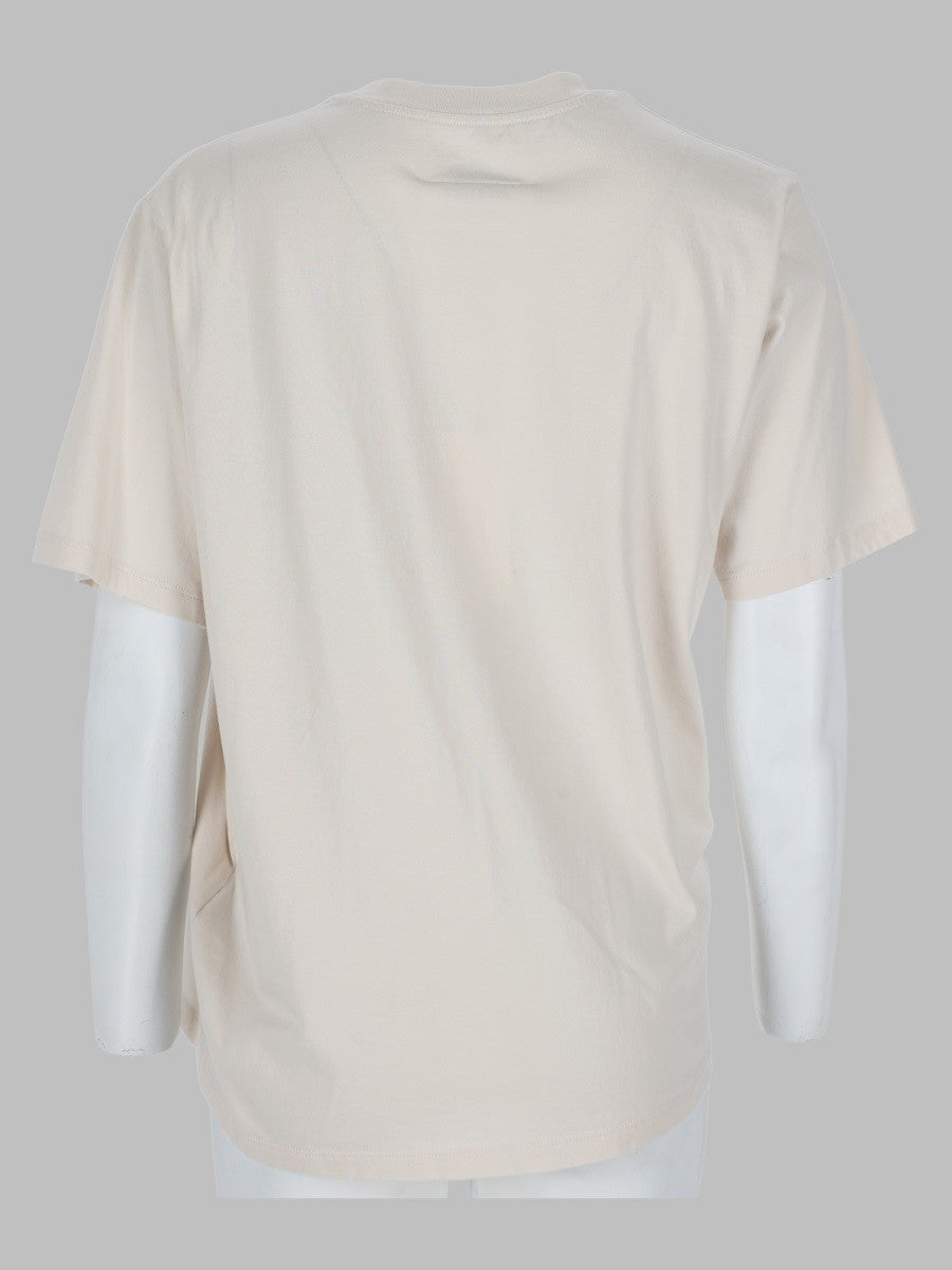 MM6 Maison Margiela Women's Shirt Con Drappeggio Patch White
