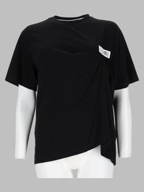 MM6 Maison Margiela Women's Shirt Con Drappeggio Patch Black