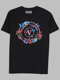 Versace Jeans Couture Women's Shirt Con Emblema Butterfly Black