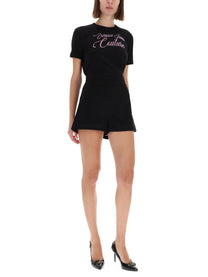 Versace Jeans Couture Women's Shirt Con Strass Black