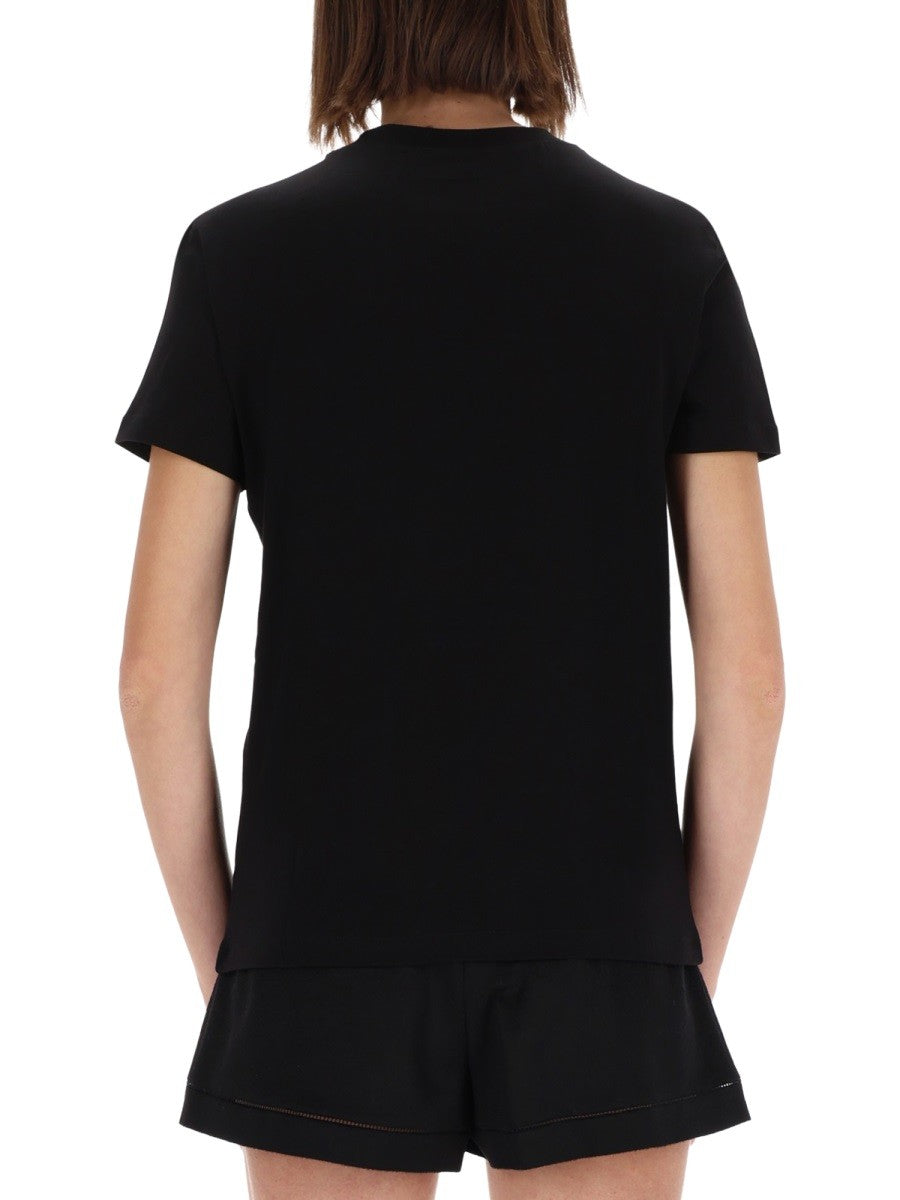 Versace Jeans Couture Women's Shirt Con Strass Black