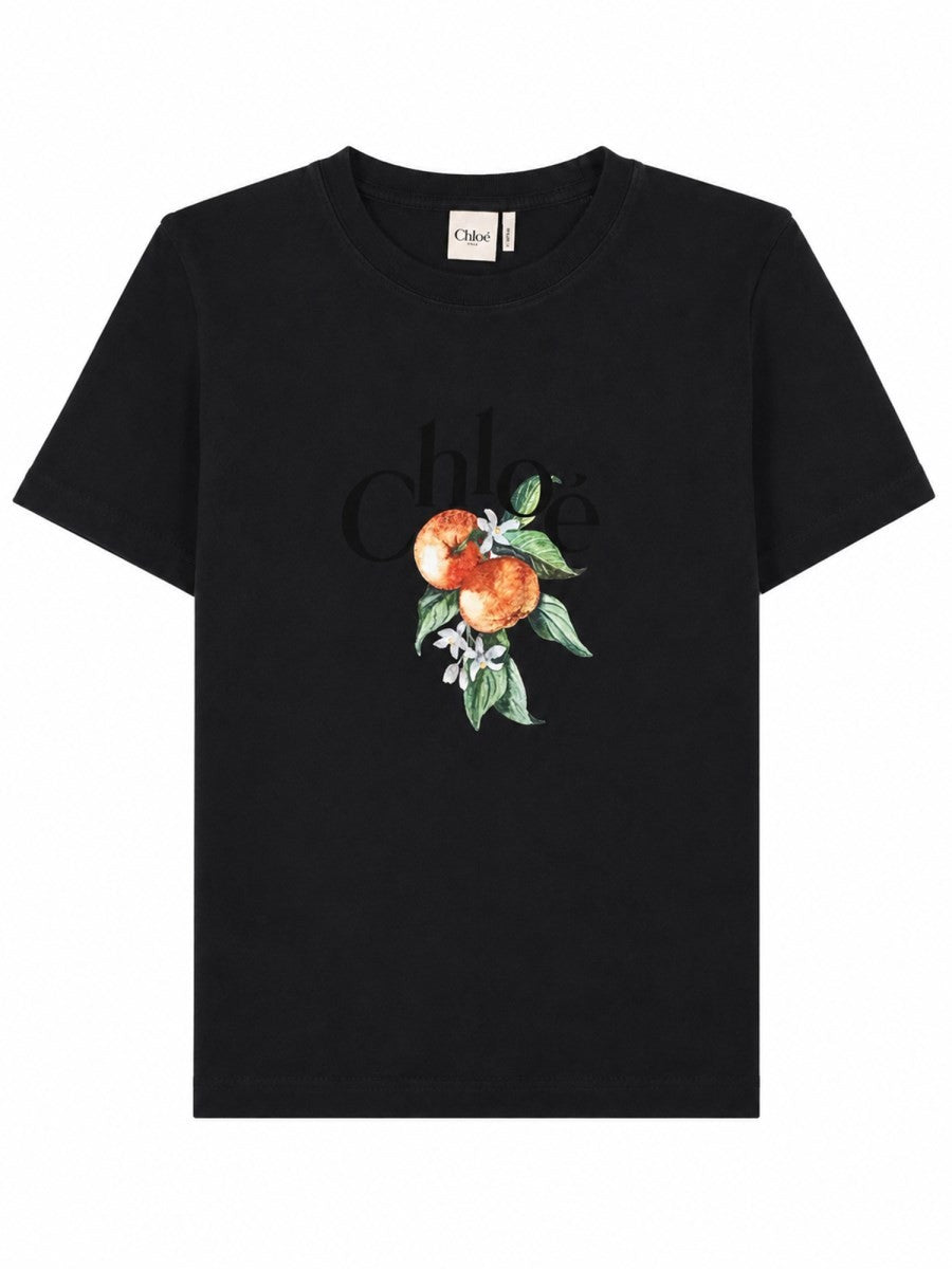 Chloé Women's Shirt Con in Jersey DI Cotone Black