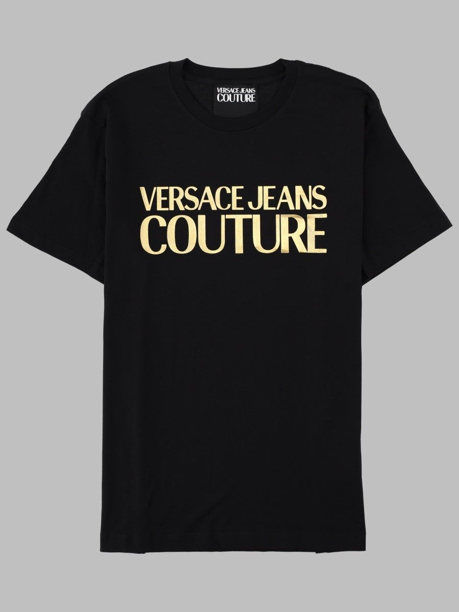 Versace Jeans Couture Men's Shirt Con Metallizzato Black
