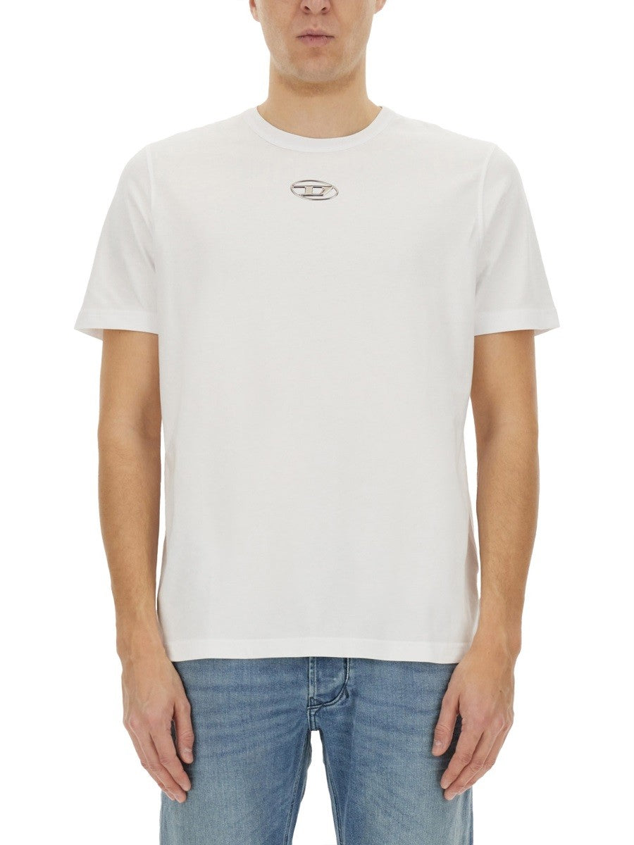 Diesel Men's Metal Oval Shirt White
