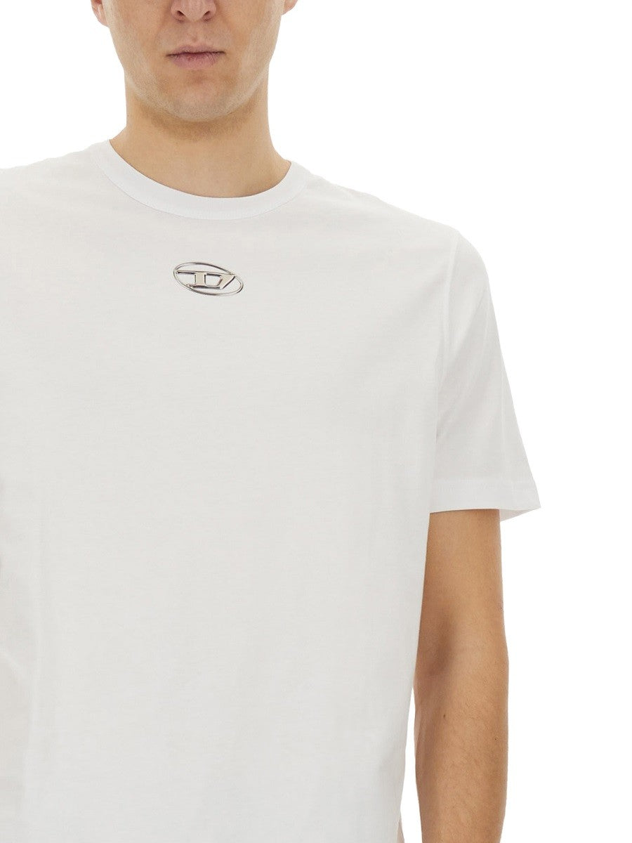 Diesel Men's Metal Oval Shirt White