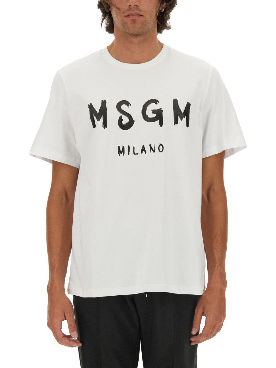 msgm Men's Cotton Shirt White msgm