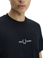Fred Perry Men's Embroidered Shirt Black, view 4