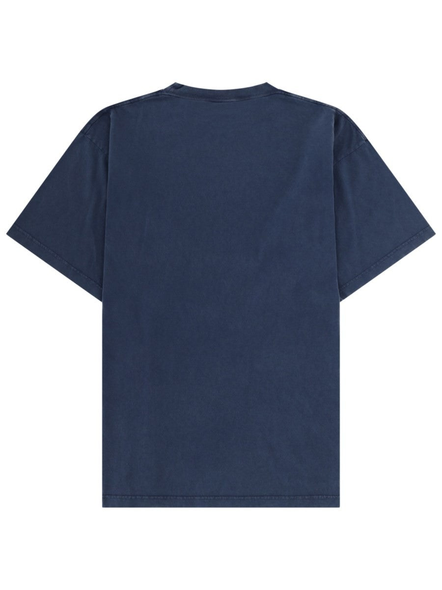 Balenciaga Men's Shirt Con Ricamato Blue