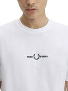 Fred Perry Men's Embroidered Shirt White, view 3