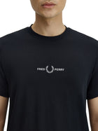Fred Perry Men's Embroidered Shirt Black, view 3