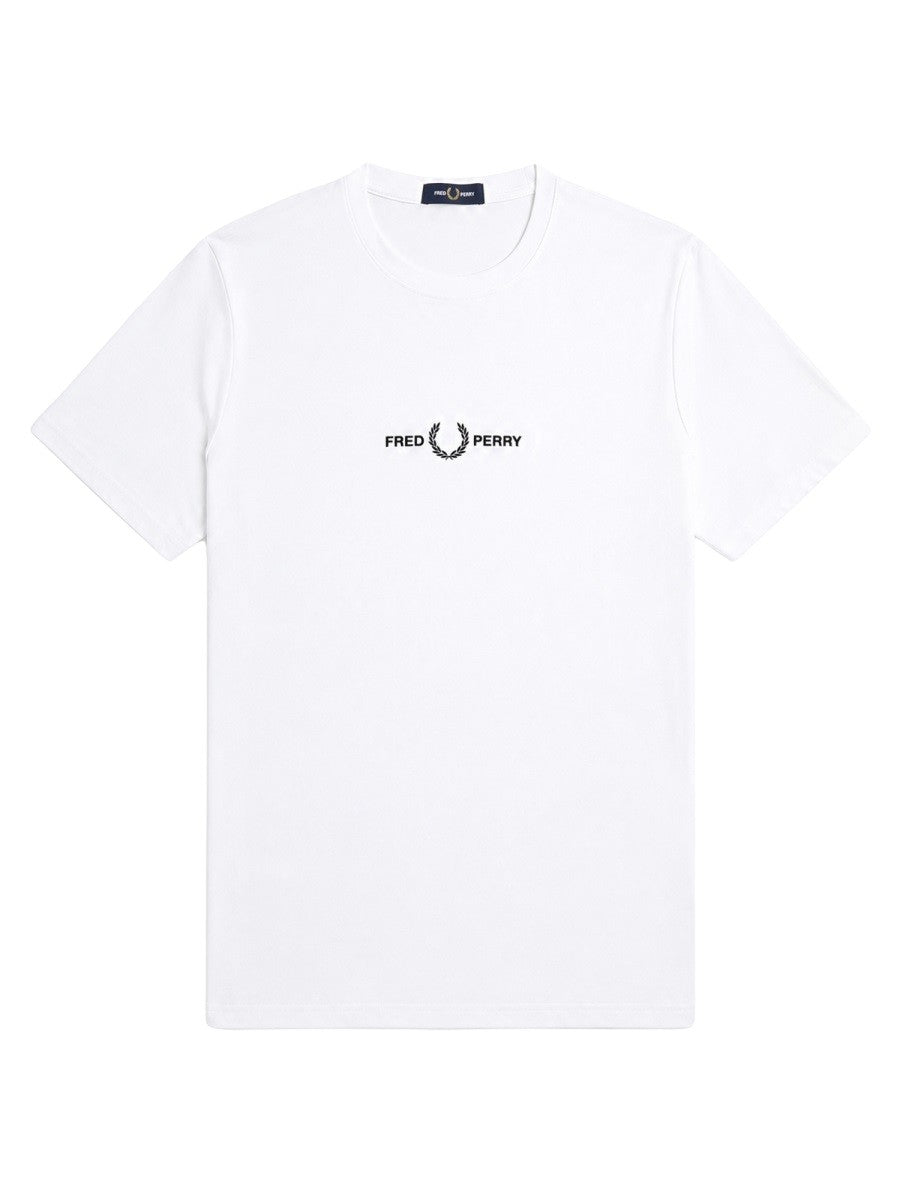 Fred Perry Men's Embroidered Shirt White