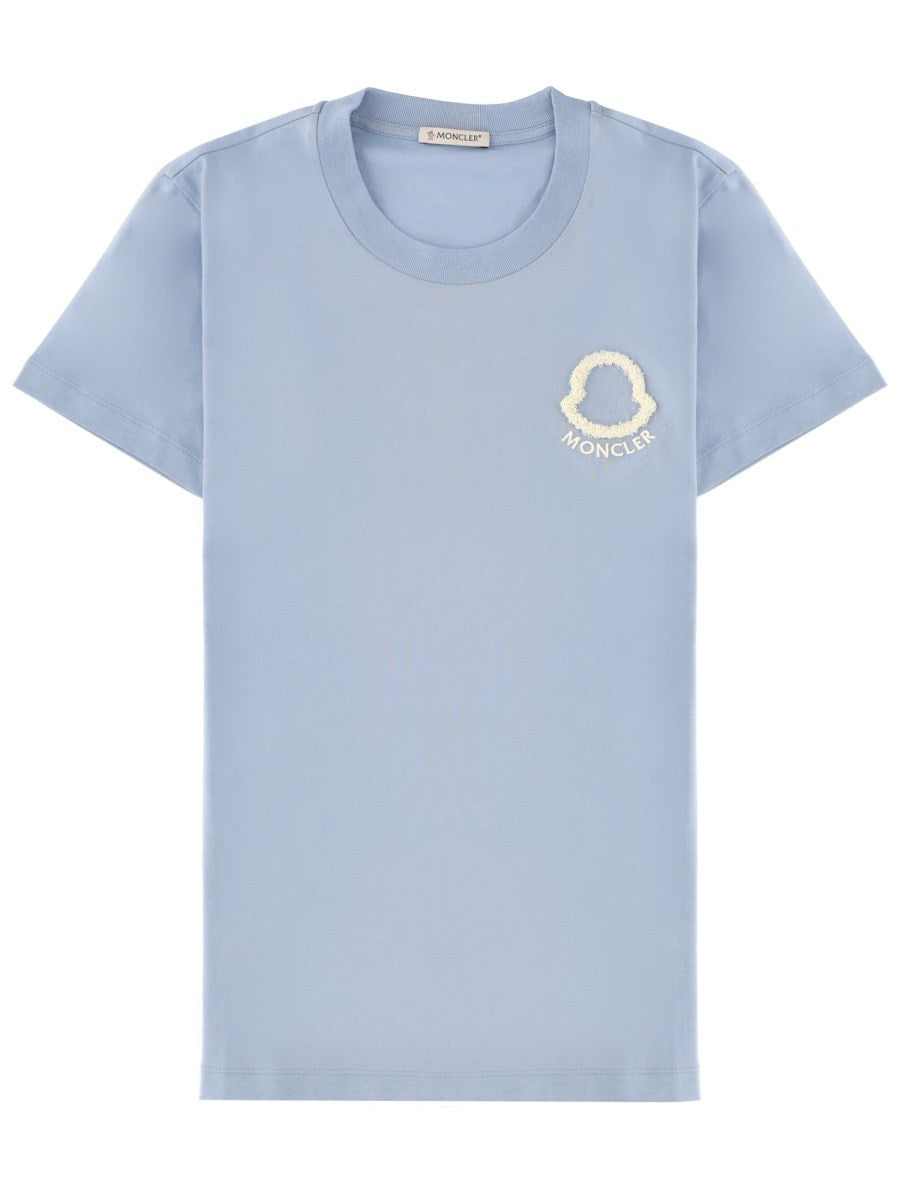 Moncler Women's Shirt Con Ricamato Blue