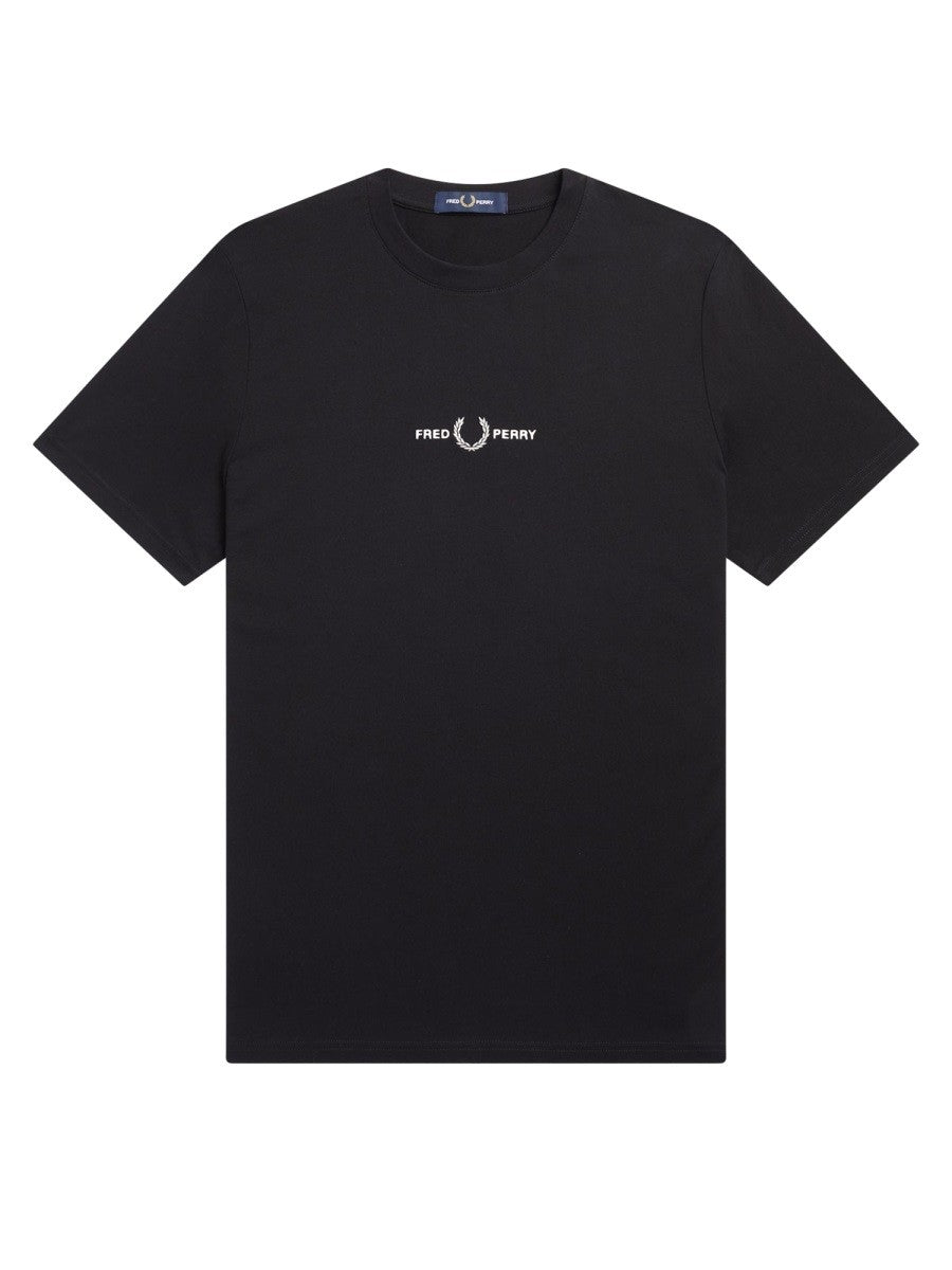 Fred Perry Men's Embroidered Shirt Black