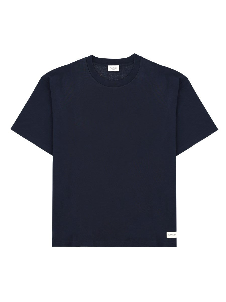 Saint Laurent Men's Shirt with Patch Blue