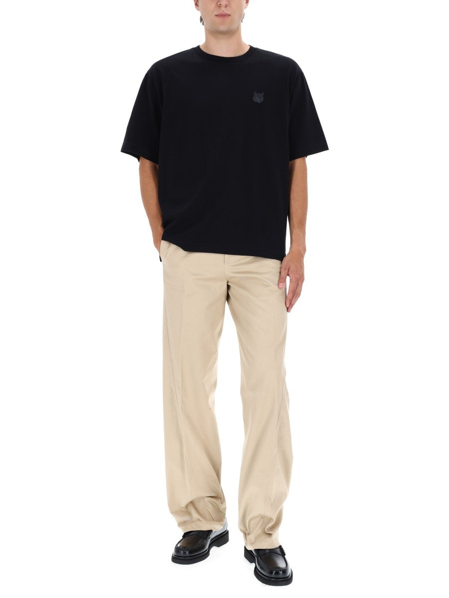 Maison Kitsuné Men's Shirt Fox Head Black