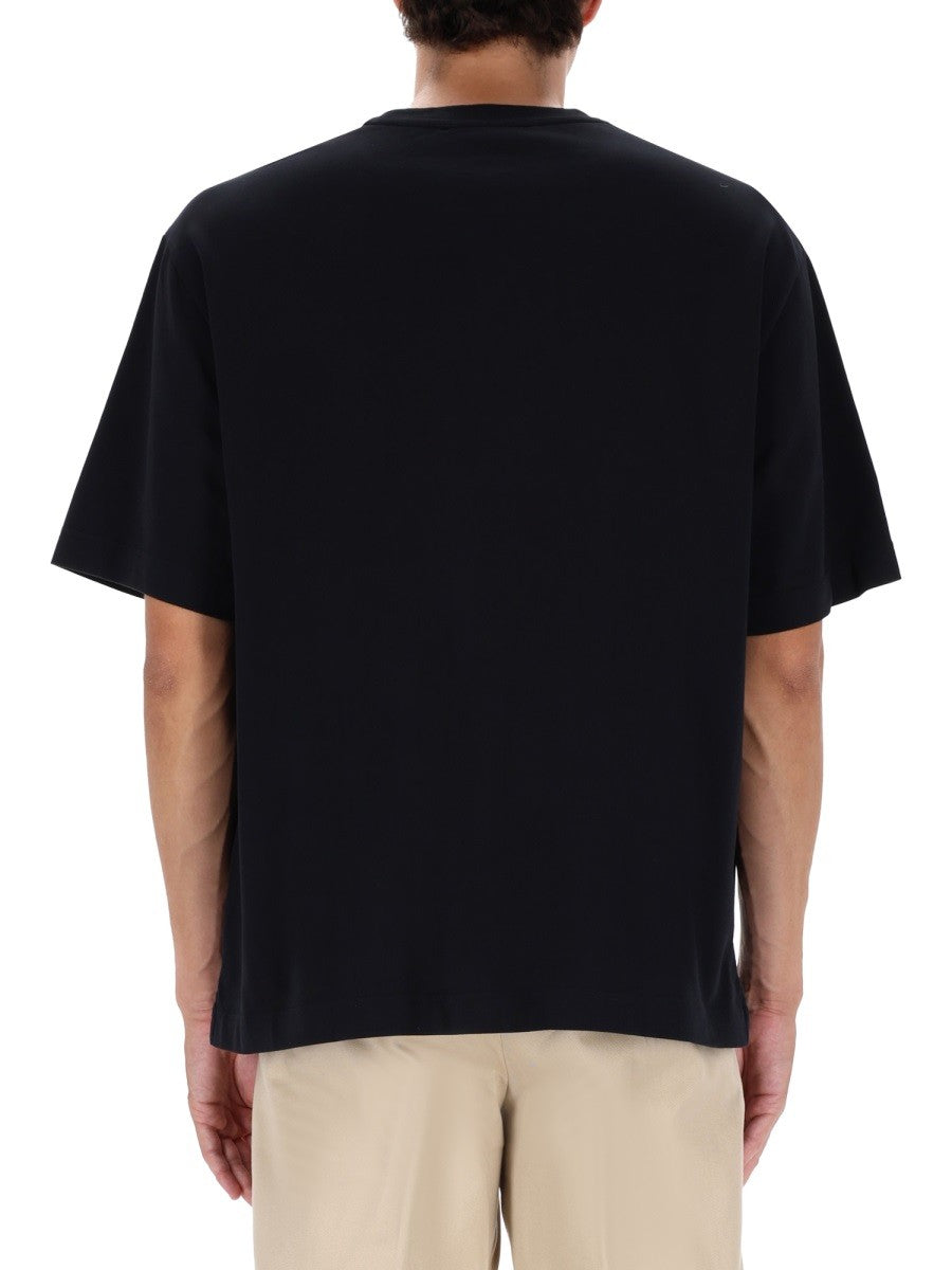 Maison Kitsuné Men's Shirt Fox Head Black