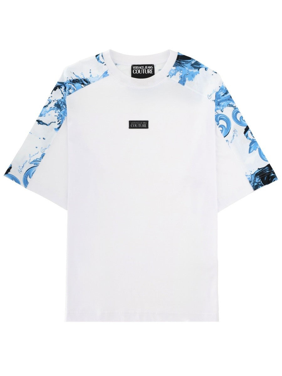 Versace Jeans Couture Men's Shirt Con Placca White