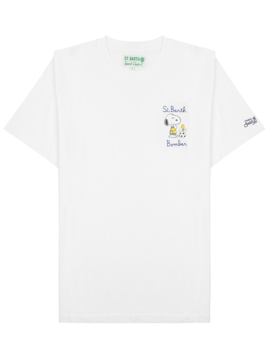 Mc2 Saint Barth Men's Shirt Con Ricamo White