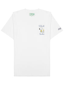 Mc2 Saint Barth Men's Shirt Con Ricamo White