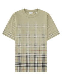 Burberry Men's Shirt Con Stampa Check Beige