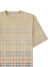 Burberry Men's Shirt Con Stampa Check Beige
