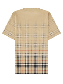 Burberry Men's Shirt Con Stampa Check Beige