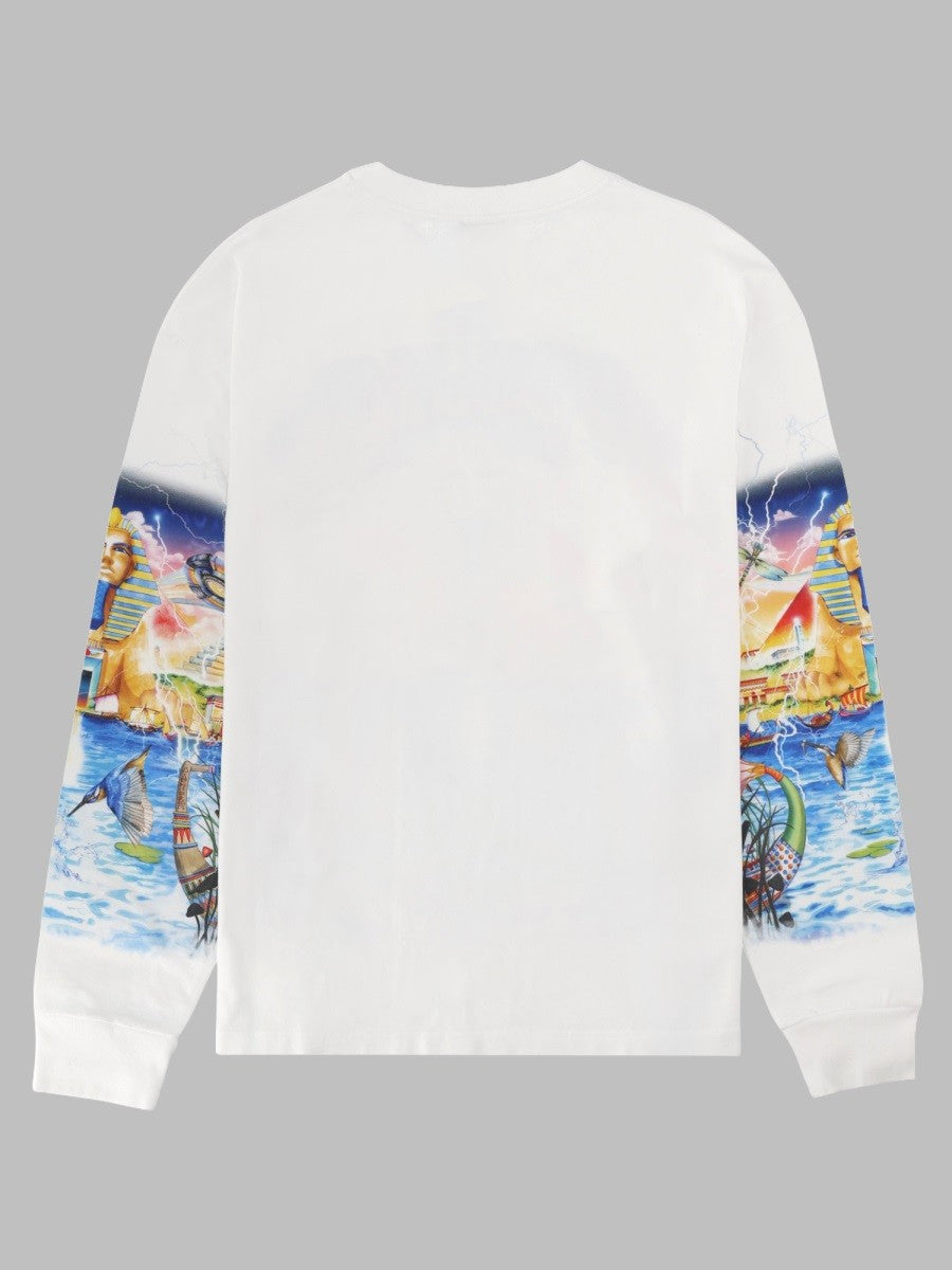 Casablanca Men's Shirt Con Stampa Egypt White