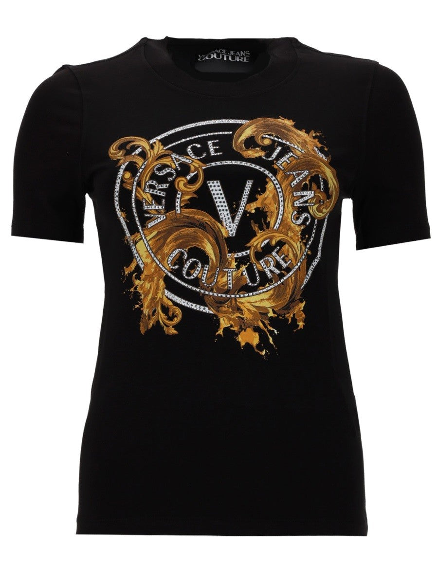 Versace Jeans Couture Women's Shirt Con Stampa Black