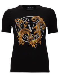 Versace Jeans Couture Women's Shirt Con Stampa Black