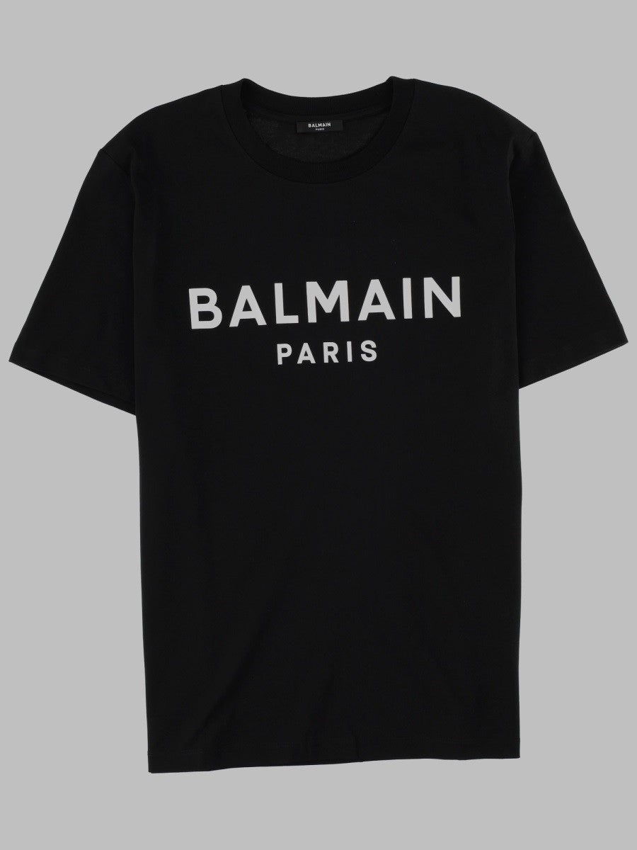 Balmain Men's Shirt Con Stampa Black