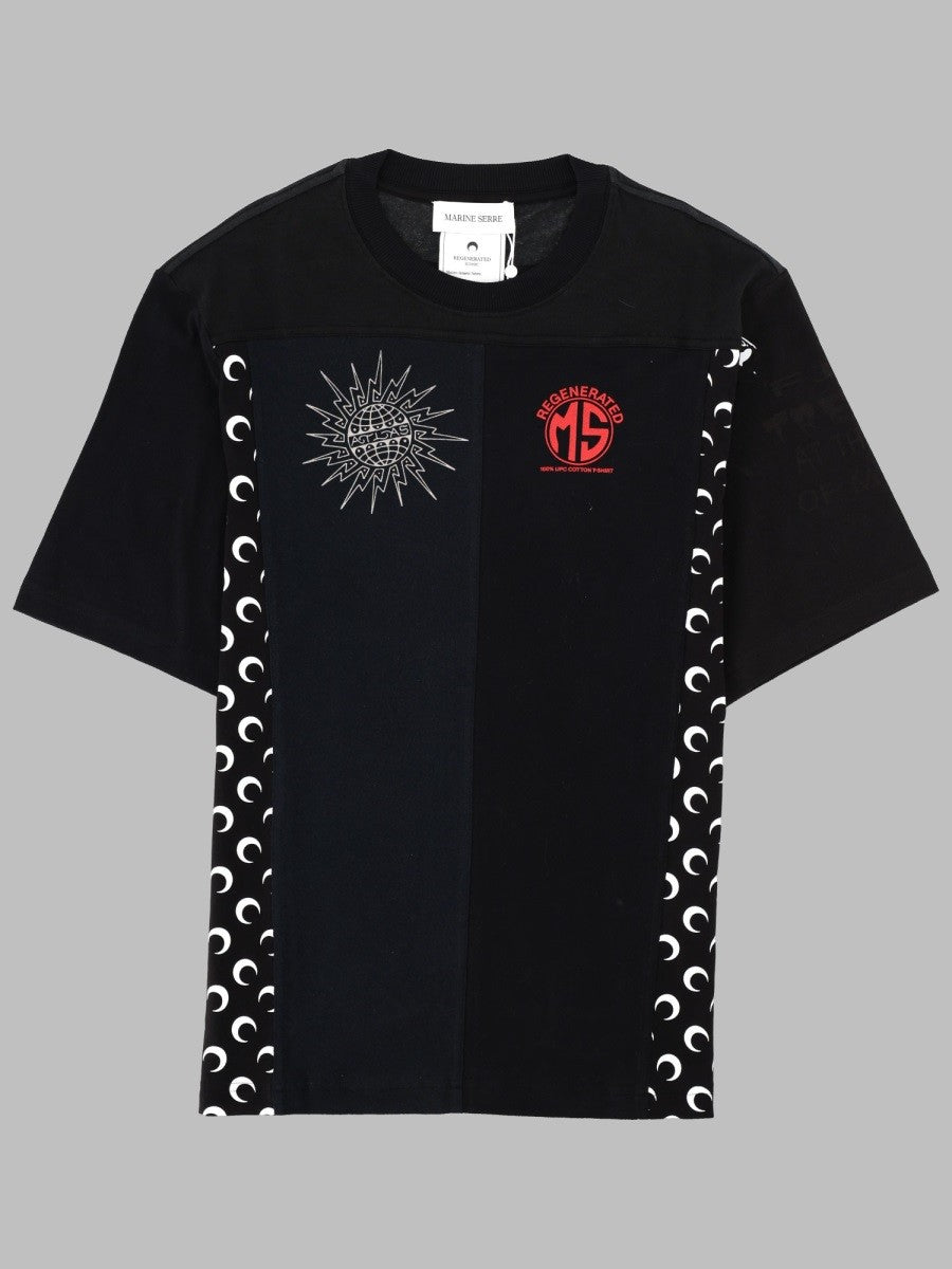 Marine Serre Men's Shirt Con Stampa Black