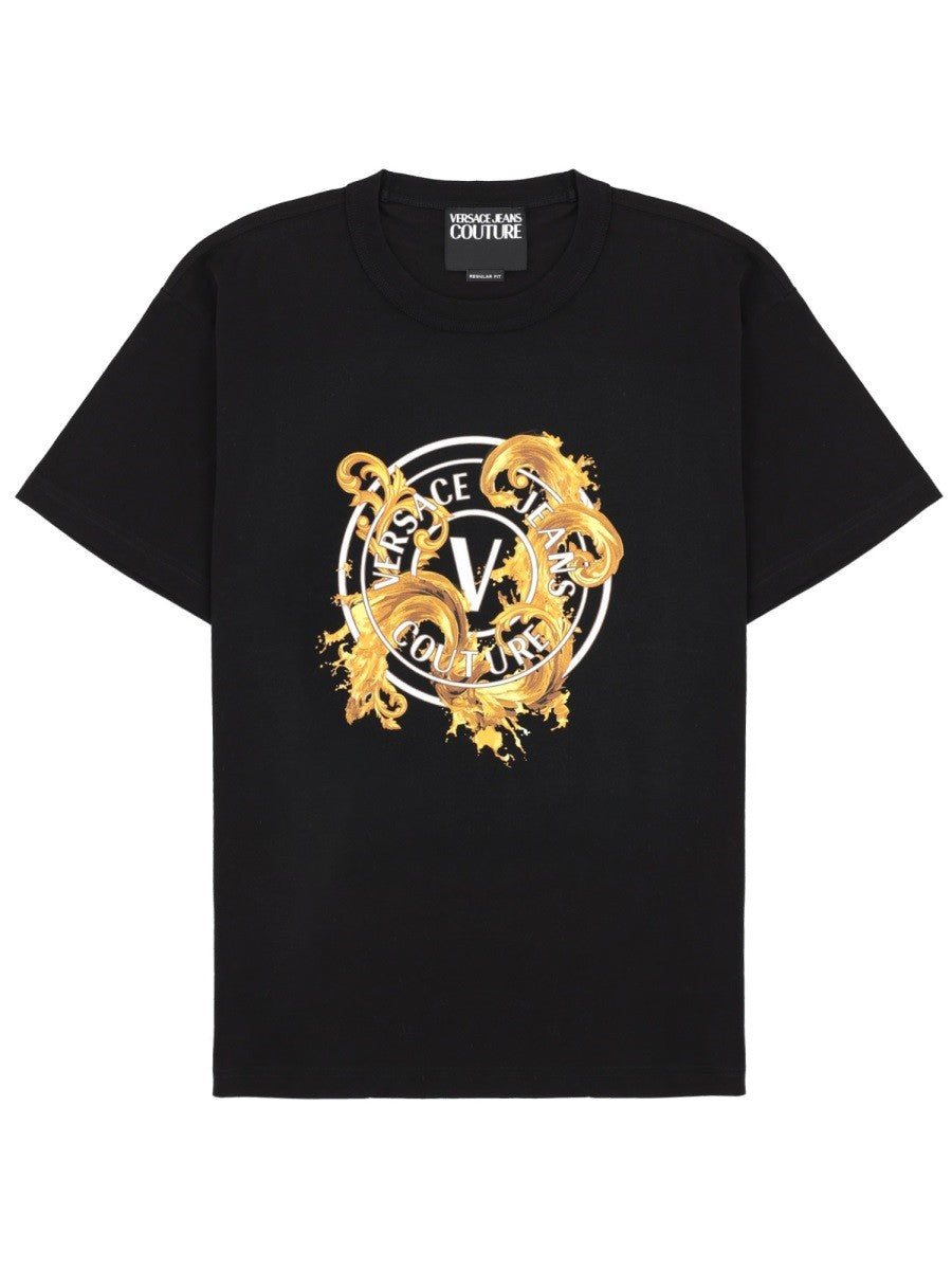 Versace Jeans Couture Men's Printed Shirt Black