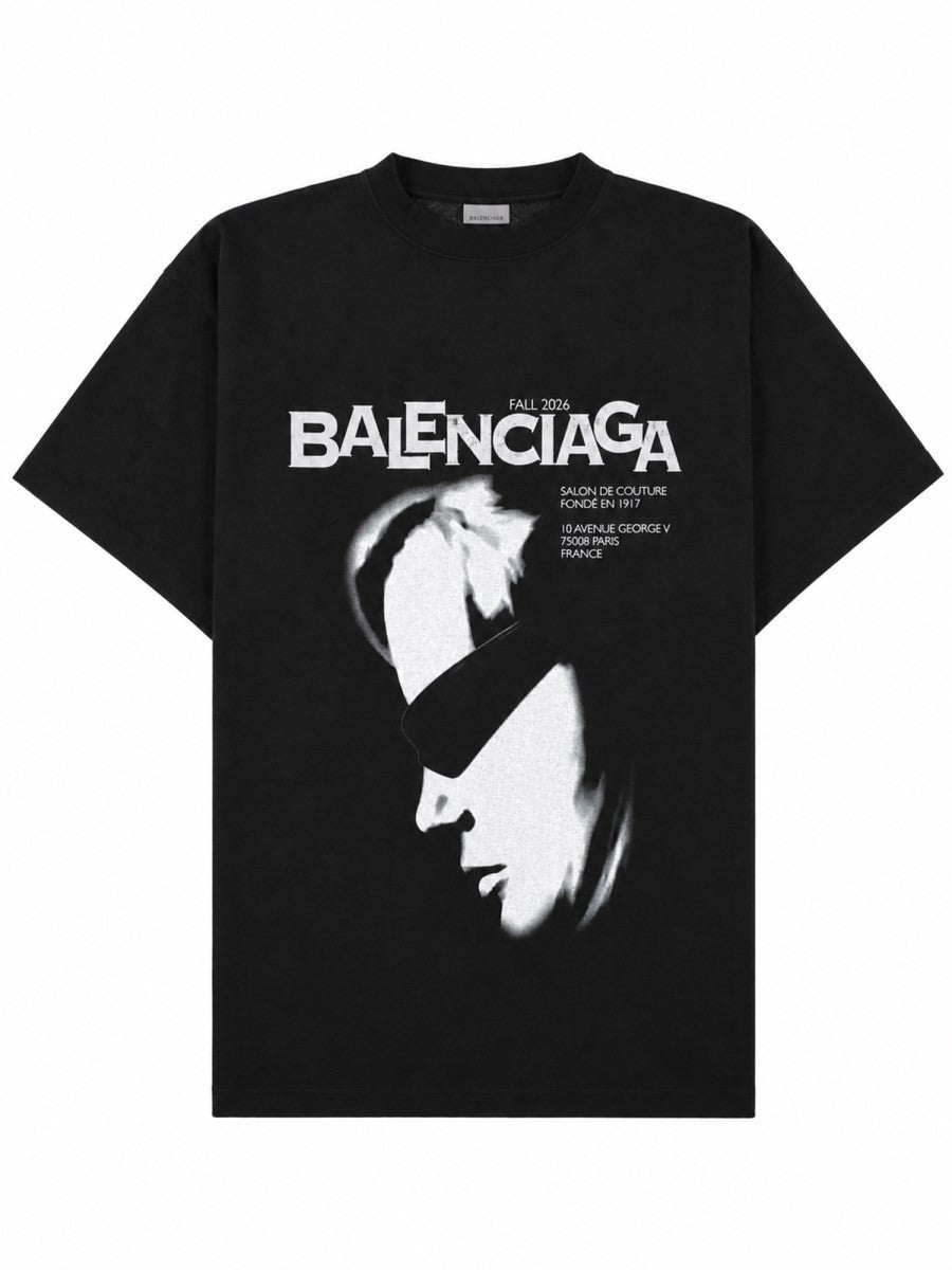 Balenciaga Men's Printed Shirt Black