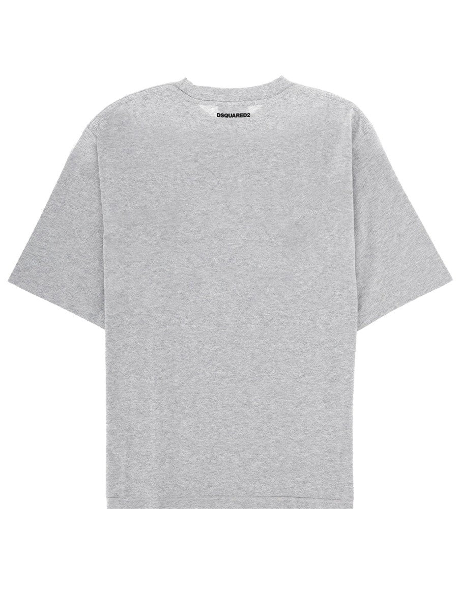 Dsquared2 Men's Shirt Con Stampa Grey