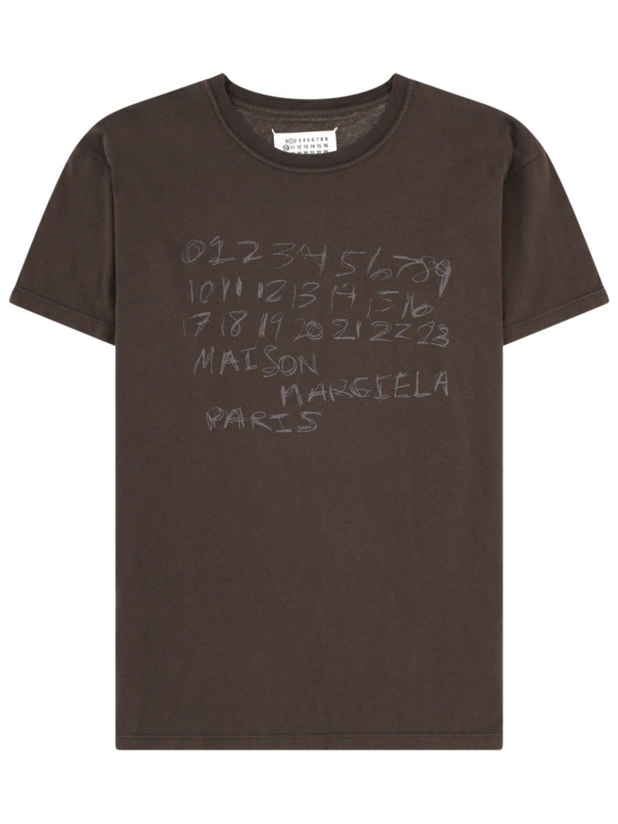 Maison Margiela Women's Shirt Con Stampa Brown