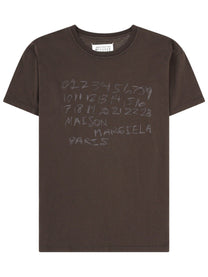 Maison Margiela Women's Shirt Con Stampa Brown
