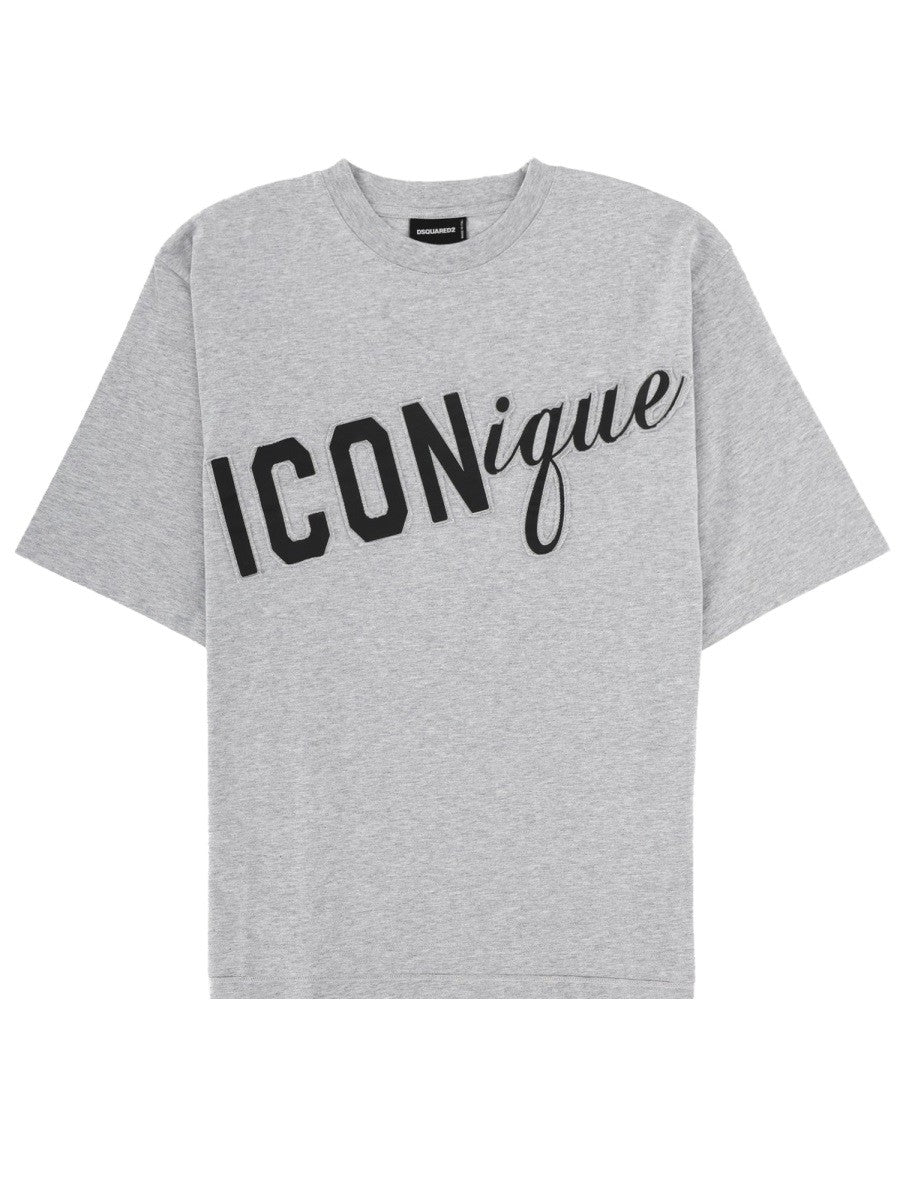 Dsquared2 Men's Shirt Con Stampa Grey
