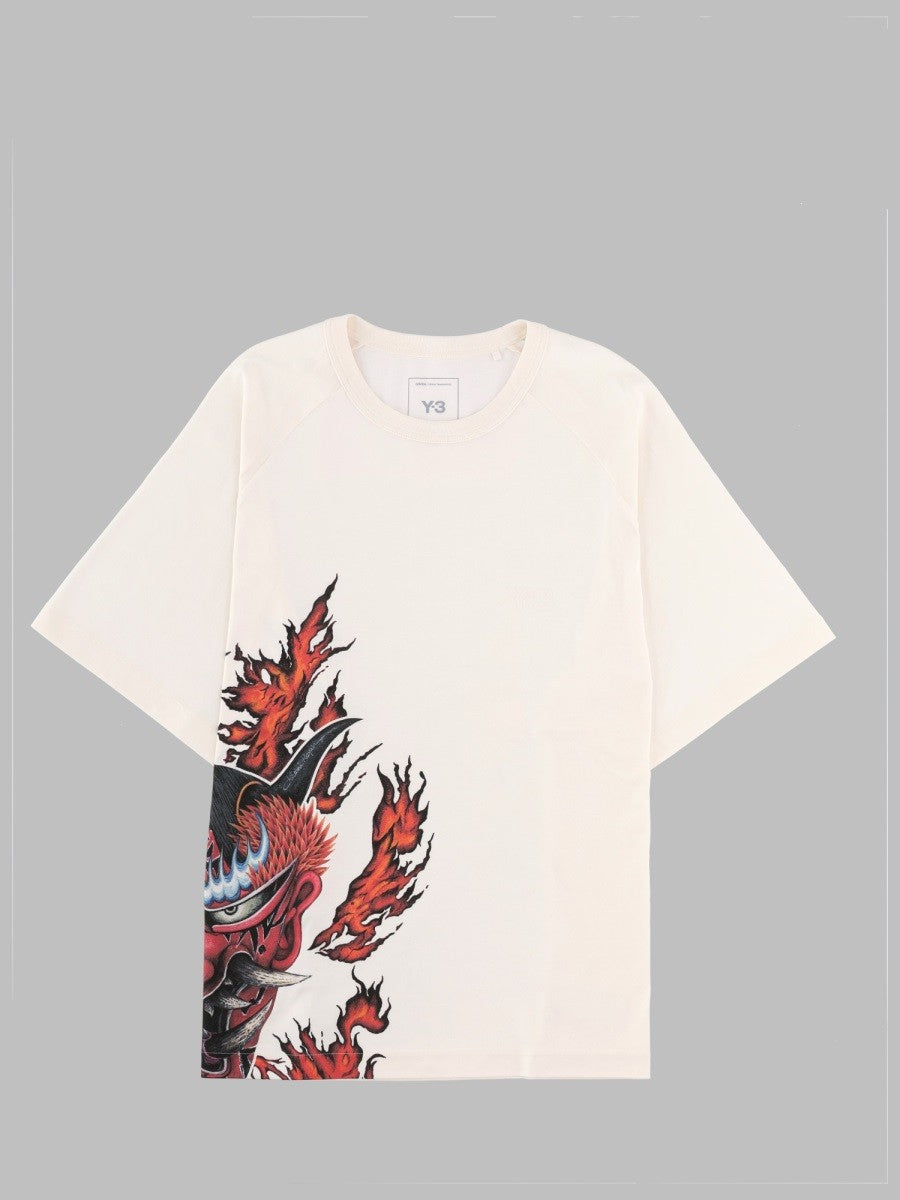 Y-3 Men's Shirt Con Stampa White
